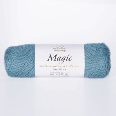 Infinity Design Magic (7252 SEA GREEN) 80% мериносовая шерсть superwash, 20% нейлон 50 гр/210 м