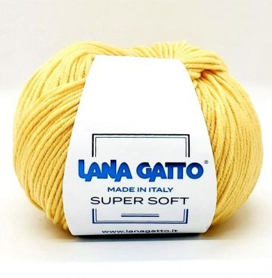 Lana Gatto Super Soft (10083 желтый) 100% меринос экстрафайн 50 г/125 м